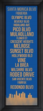 Framed Streets of Los Angeles 3 Print