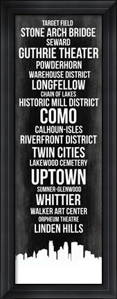 Framed Streets of Minneapolis 2 Print