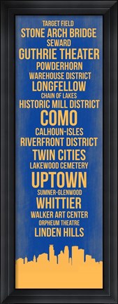 Framed Streets of Minneapolis 3 Print