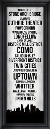 Framed Streets of Minneapolis 4 Print