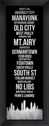 Framed Streets of Philadelphia 2 Print