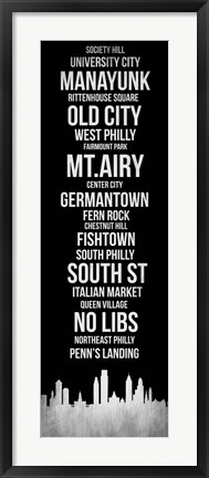 Framed Streets of Philadelphia 2 Print