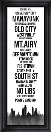 Framed Streets of Philadelphia 3 Print