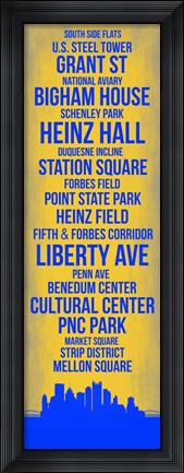 Framed Streets of Pittsburgh 4 Print