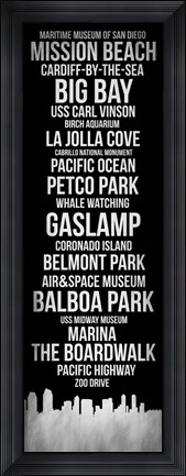 Framed Streets of San Diego 2 Print