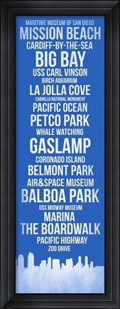 Framed Streets of San Diego 3 Print