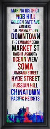 Framed Streets of San Francisco 1 Print