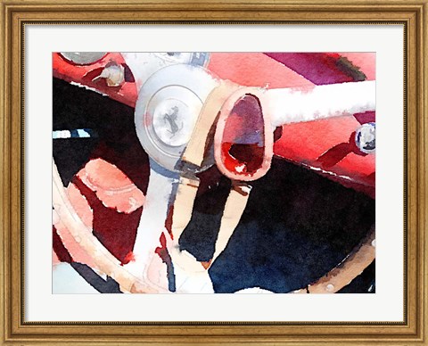 Framed Ferrari Steering Wheel Print
