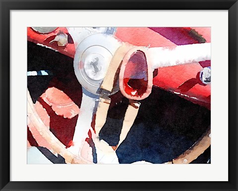 Framed Ferrari Steering Wheel Print