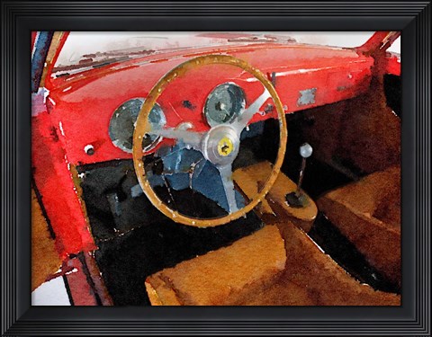 Framed Ferrari 225 S Berlinetta Interior Print
