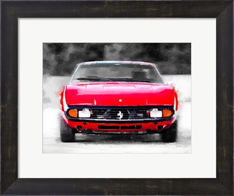 Framed Ferrari 365 GTC4 Front Print