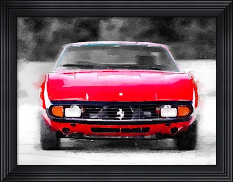 Framed Ferrari 365 GTC4 Front Print