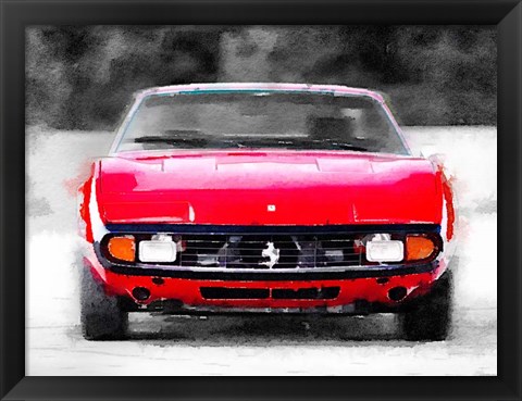 Framed Ferrari 365 GTC4 Front Print