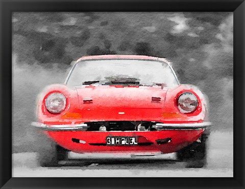 Framed Ferrari Dino 246 GT Front Print