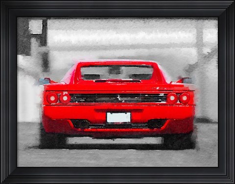 Framed Ferrari F512 Rear Print