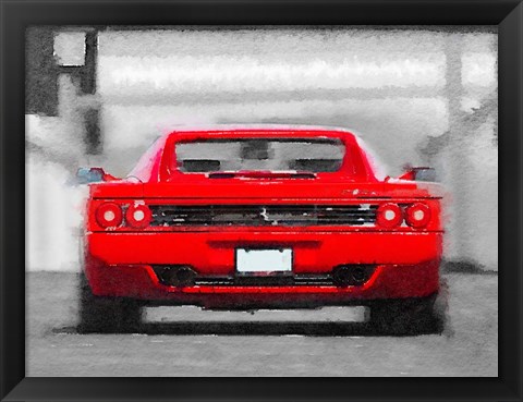 Framed Ferrari F512 Rear Print