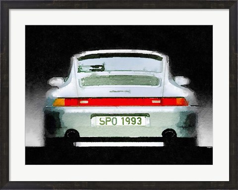 Framed 1993 Porsche 911 Rear Print