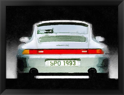 Framed 1993 Porsche 911 Rear Print