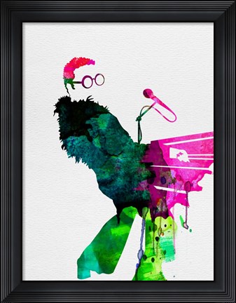 Framed Elton Watercolor Print