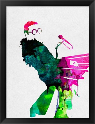 Framed Elton Watercolor Print