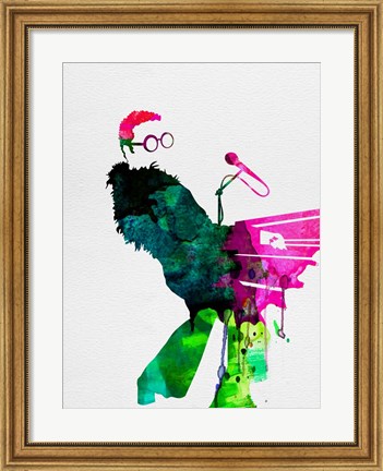 Framed Elton Watercolor Print