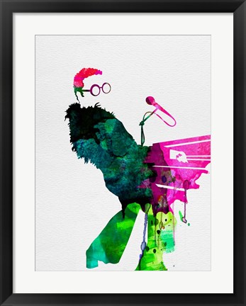 Framed Elton Watercolor Print