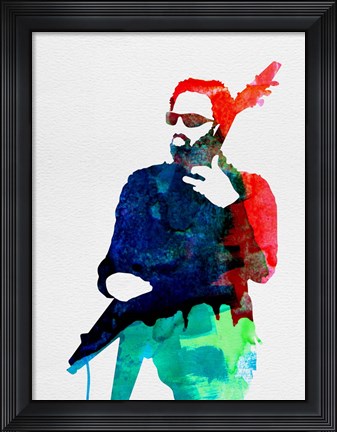 Framed Lenny Watercolor Print