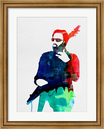 Framed Lenny Watercolor Print