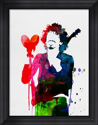 Framed Santana Watercolor Print