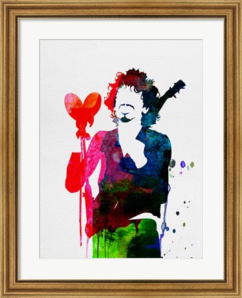 Framed Santana Watercolor Print