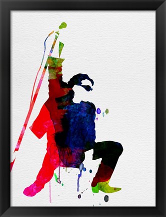 Framed Bono Watercolor Print