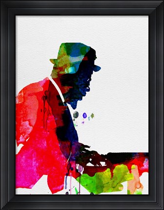Framed Thelonious Watercolor Print