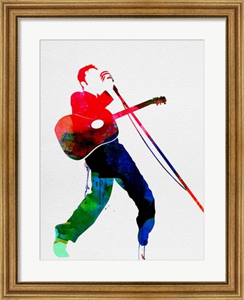 Framed Elvis Watercolor Print