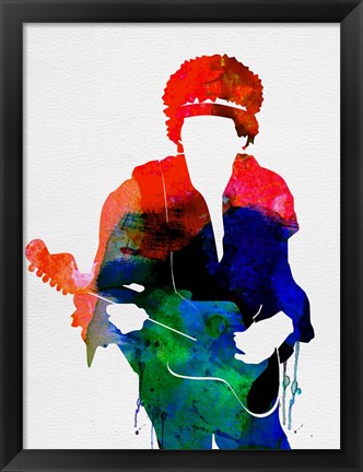 Framed Jimi Watercolor Print