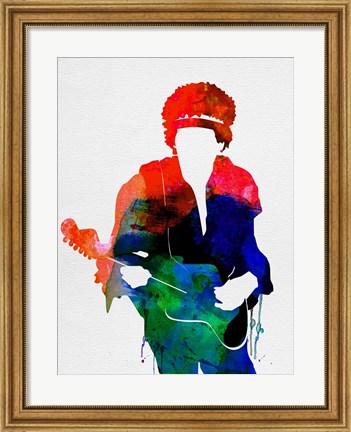 Framed Jimi Watercolor Print