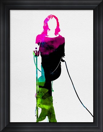 Framed Mick Watercolor Print