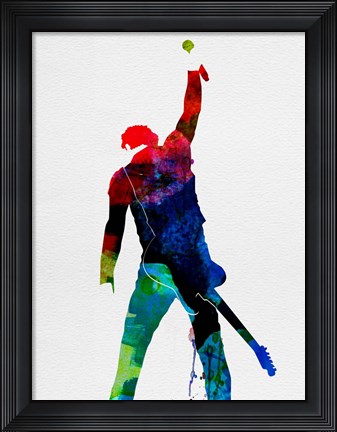 Framed Bruce Watercolor Print