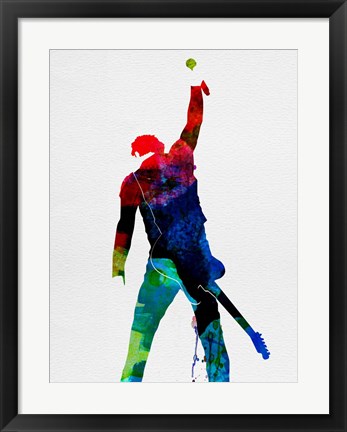 Framed Bruce Watercolor Print