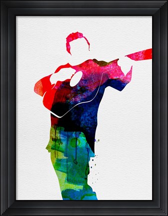Framed Johnny Watercolor Print