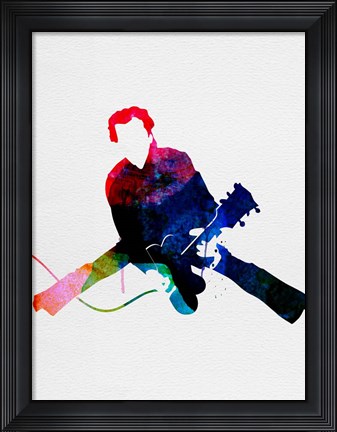 Framed Chuck Watercolor Print