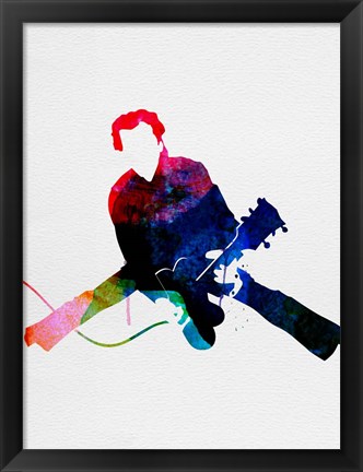 Framed Chuck Watercolor Print