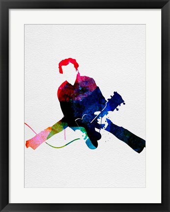 Framed Chuck Watercolor Print