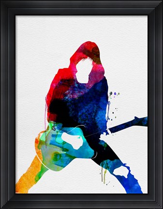 Framed Johnny Watercolor Print