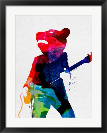 Framed Teddybear Watercolor Print