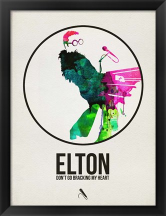 Framed Elton Watercolor Print