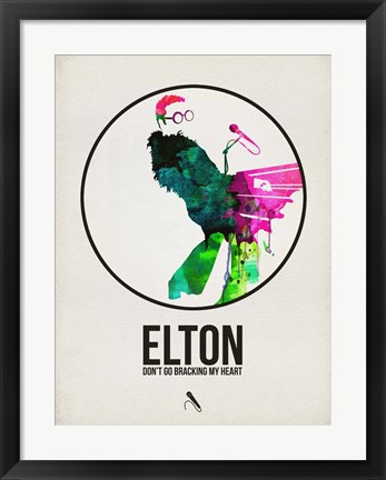 Framed Elton Watercolor Print