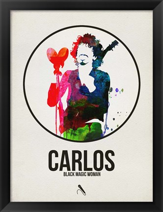 Framed Carlos Watercolor Print