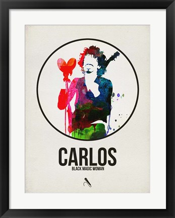 Framed Carlos Watercolor Print