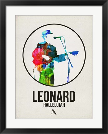 Framed Leonard Watercolor Print