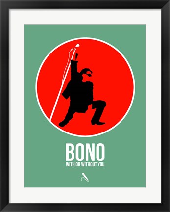 Framed Bono Print